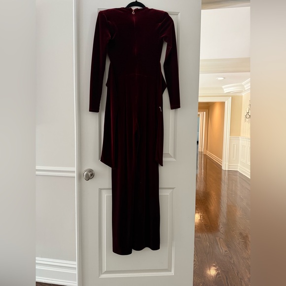 Nookie Red Long Sleeve V-Neck Jumpsuit - Picture 2 of 6